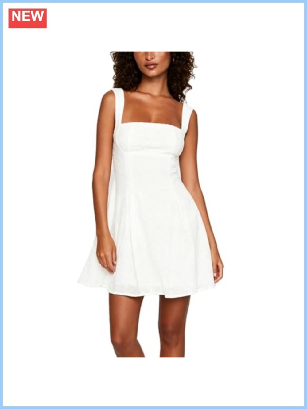 Y2K Bow Tie Back Mini Dress A-Line Swing Sundress for Women Summer